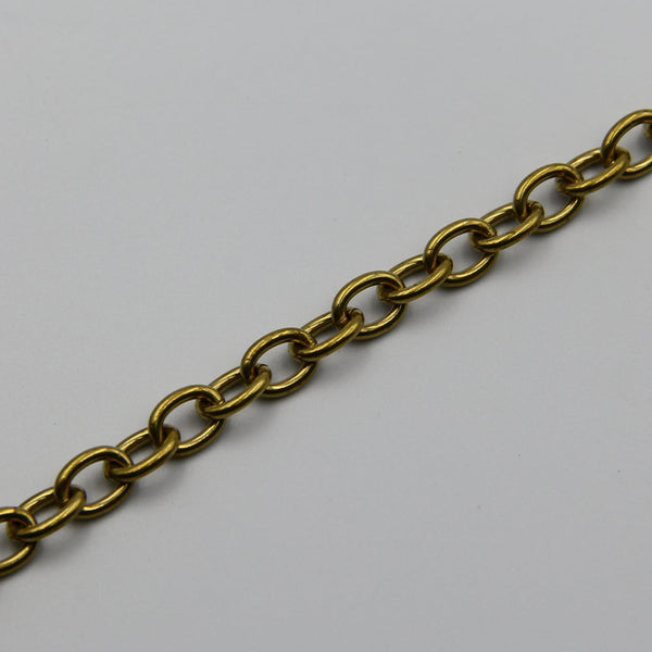 Cable O Shape Chain 7mm O Cross Wallet Brass - Metal Field