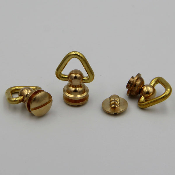 Chicago Rivets Swivel with Triangle Ring Gold/Silver Color - Screw Rivets
