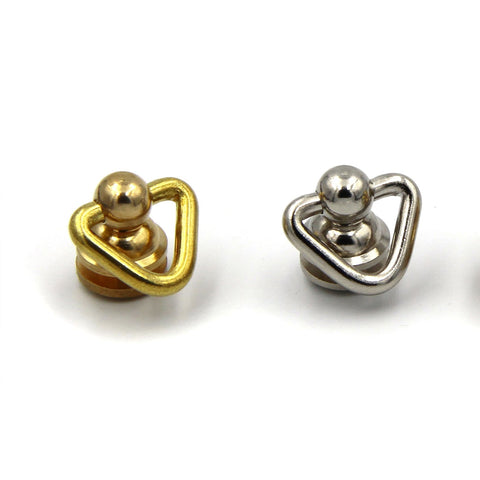 Chicago Rivets Swivel with Triangle Ring Gold/Silver Color - Screw Rivets