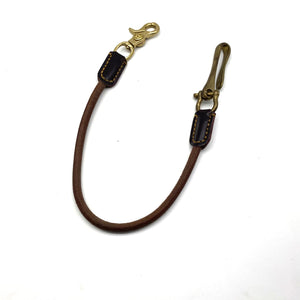 Cowboy Leather Cord Keychain Handmade Leather Wallet Keychain Hook