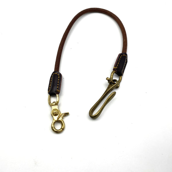 Cowboy Leather Cord Keychain Handmade Leather Wallet Keychain Hook