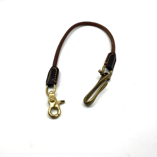 Cowboy Leather Cord Keychain Handmade Leather Wallet Keychain Hook