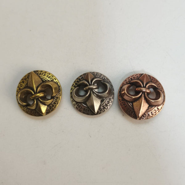 Fleur De Lis Conchos Screw Back Rivet For Leather Decoration