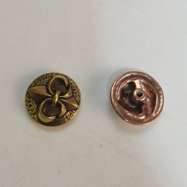 Fleur De Lis Conchos Screw Back Rivet For Leather Decoration