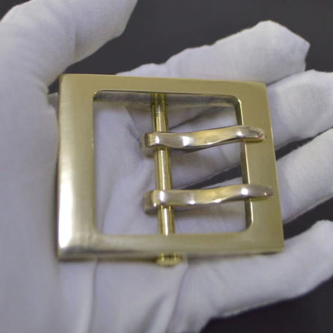 Custom Size Belt Fasteners 30mm-60mm Heavy Duty Solid Brass Buckle Personalized