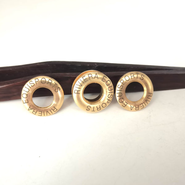Custom Text/Logo Brass Screw Grommet Eyelets Ring Leather Craft Hardwares