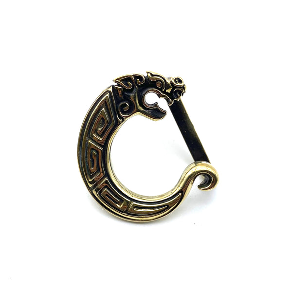 Brass Dragon Buckle Handmade Leather Belt Buckle