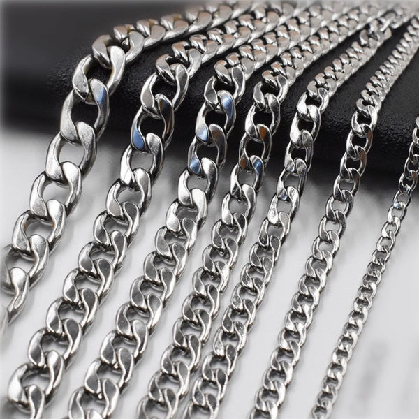 Stainless NK Chain Figaro Chain Stainless Steel 15mm