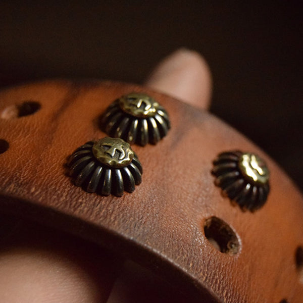 Goros Birds Brass Conchos Leather Craft Decoration Concho Rivets Screw Back - Metal Field