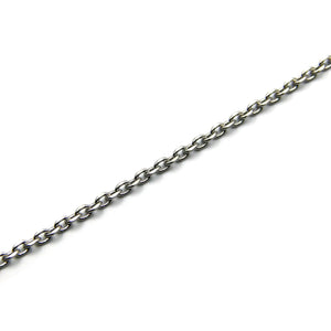 Grinded O Cross Cable Link Chain Stainless Steel Silver Chain Hypoallergenic