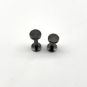 Gun Black Brass Leather Chicago Screw Rivets Book Binding Rivets 15/20mm Height - Screw Rivets