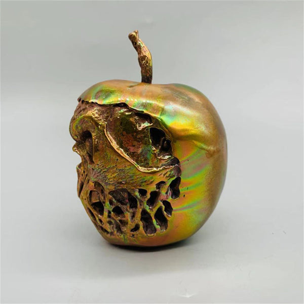 Halloween Gifts Copper Skull Apple Handmade,House&Office Ornaments,Children Gifts