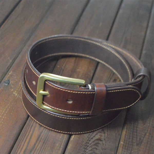 Handmade Leather Belt Gentleman Leather Strap - Belts
