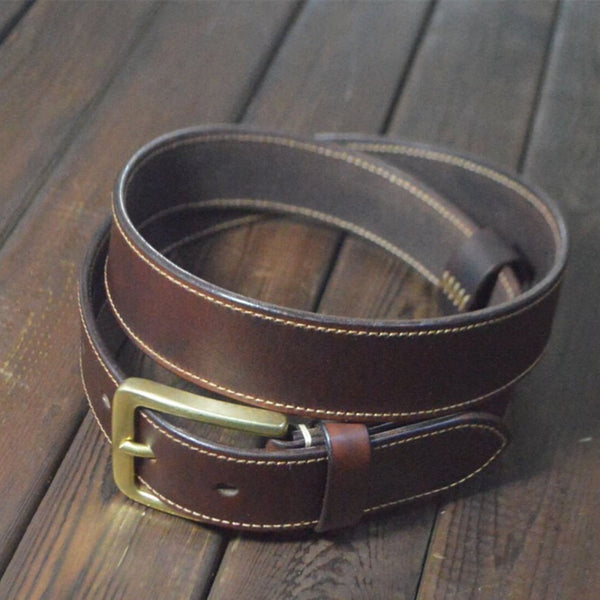 Handmade Leather Belt Gentleman Leather Strap - Belts