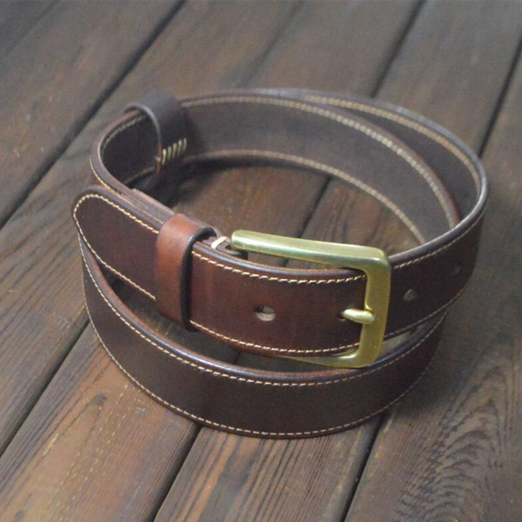 Handmade Leather Belt Gentleman Leather Strap - Belts