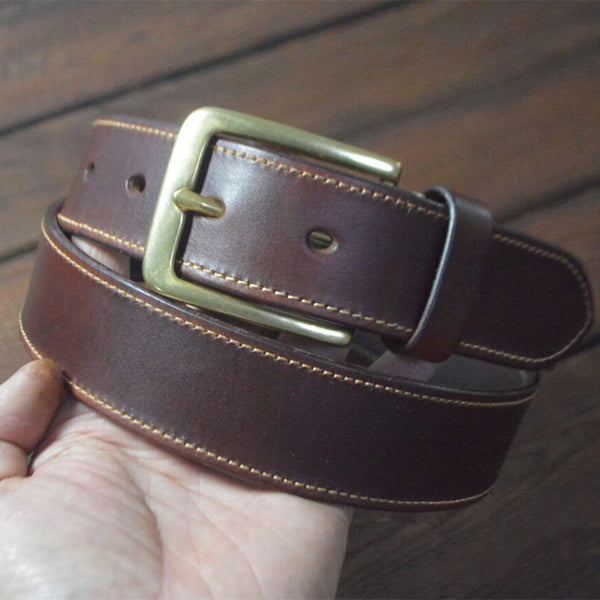 Handmade Leather Belt Gentleman Leather Strap - Belts