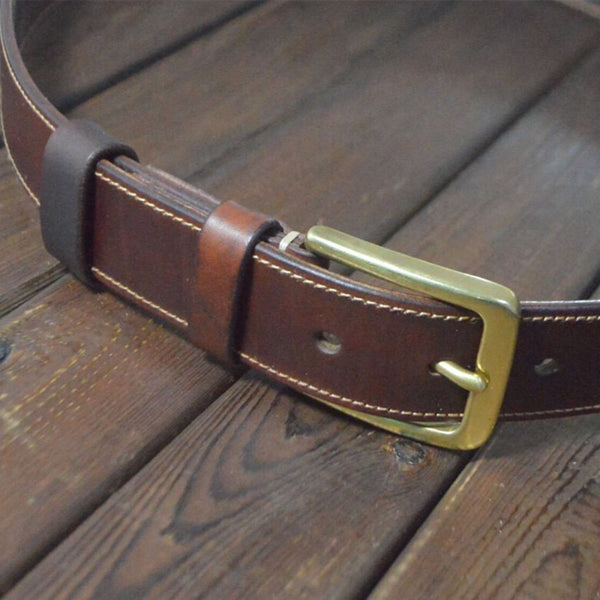 Handmade Leather Belt Gentleman Leather Strap - Belts