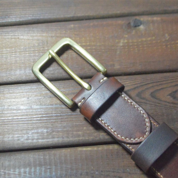 Handmade Leather Belt Gentleman Leather Strap - Belts