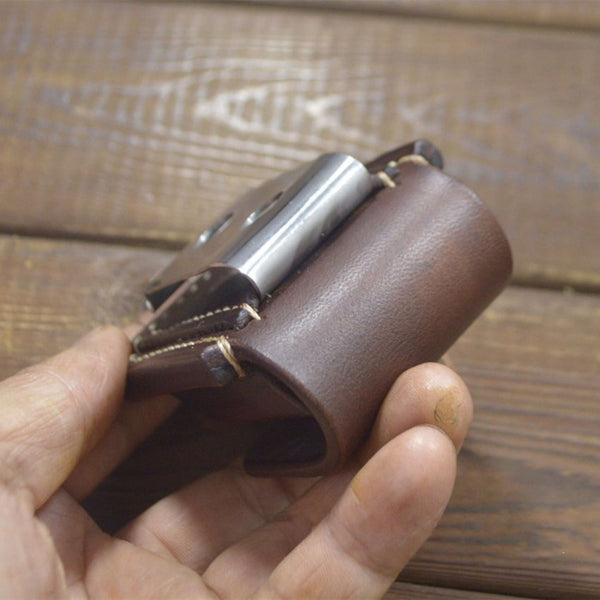 Handmade Zippo Lighter Case Leather Case Lighter Cover Belt Loop Keychain