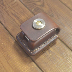 Handmade Zippo Lighter Case Leather Case Lighter Cover Belt Loop Keychain