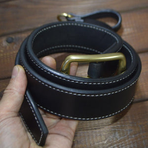 Heavy Duty Leather Belt Handamde Western Waist Strap - Belts