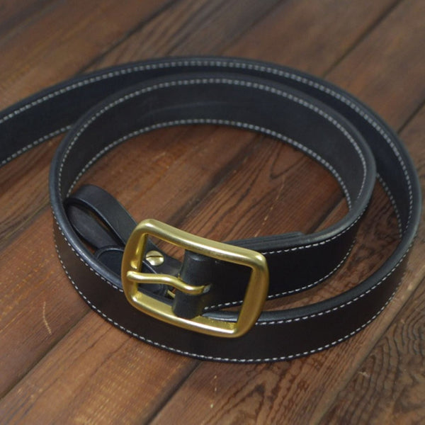 Heavy Duty Leather Belt Handamde Western Waist Strap - Belts