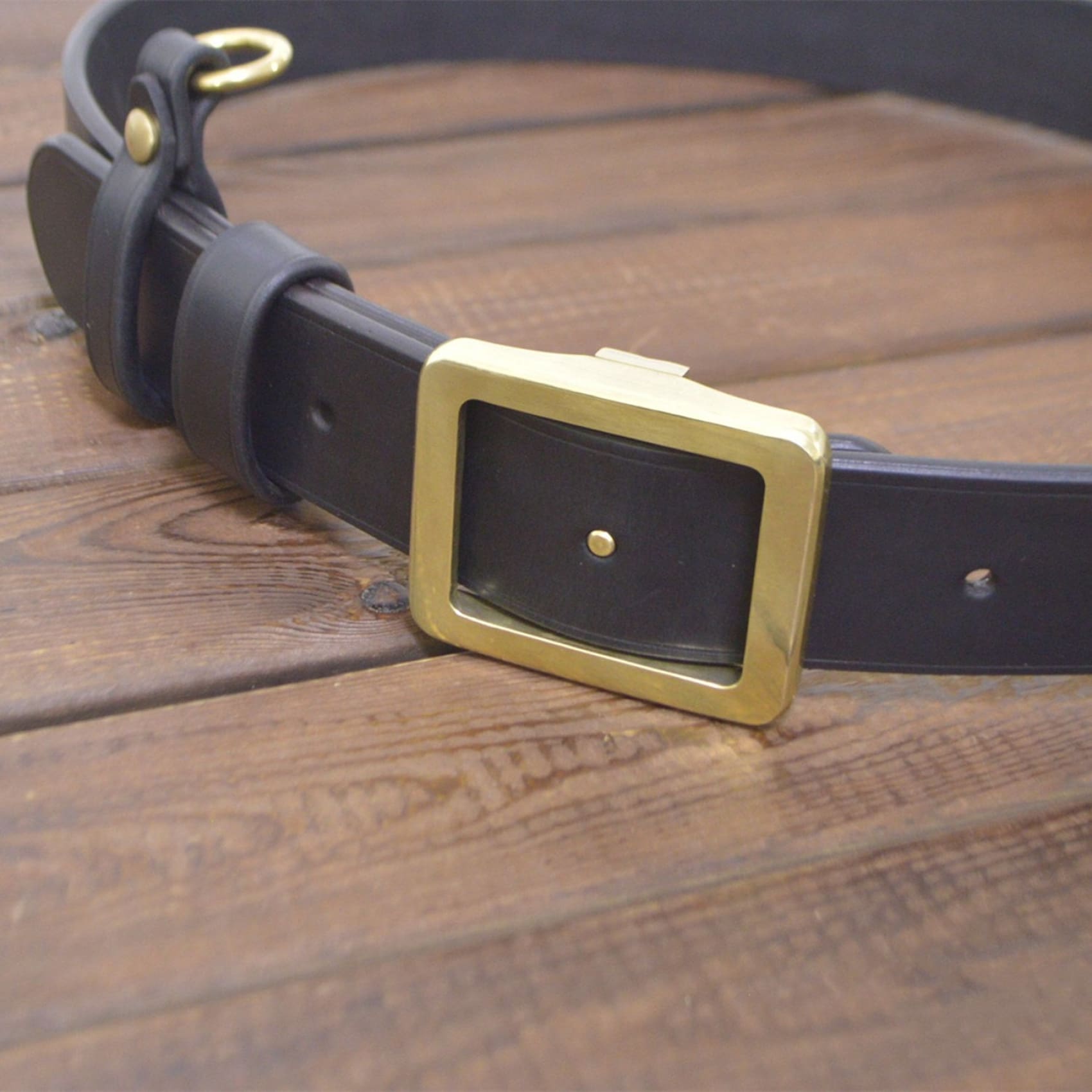 Heavy Duty Leather Belt Plus Handmade Durable Brass Buckle - Belts