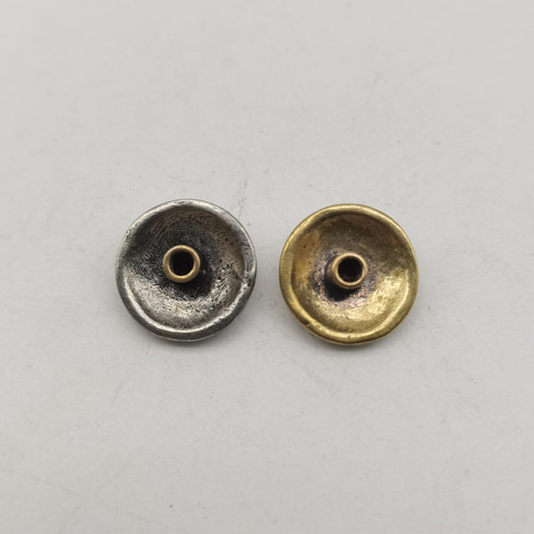 Jeans Button Concho Rivets Retro Brass&Old Silver - Leather Concho Rivet