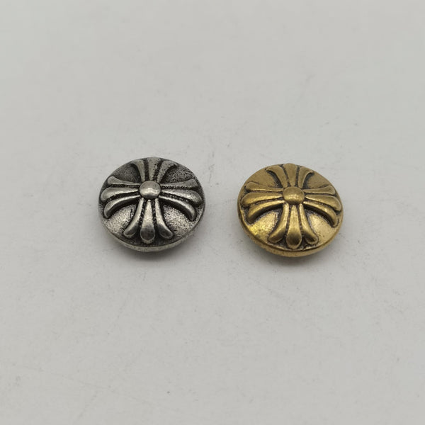 Jeans Button Concho Rivets Retro Brass&Old Silver - Leather Concho Rivet