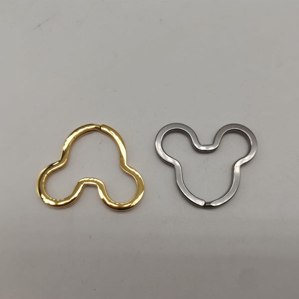Mouse Design Premuim Cute Keyring 18K Gold Plated Keychain Rings Luxury Ring - keyrings