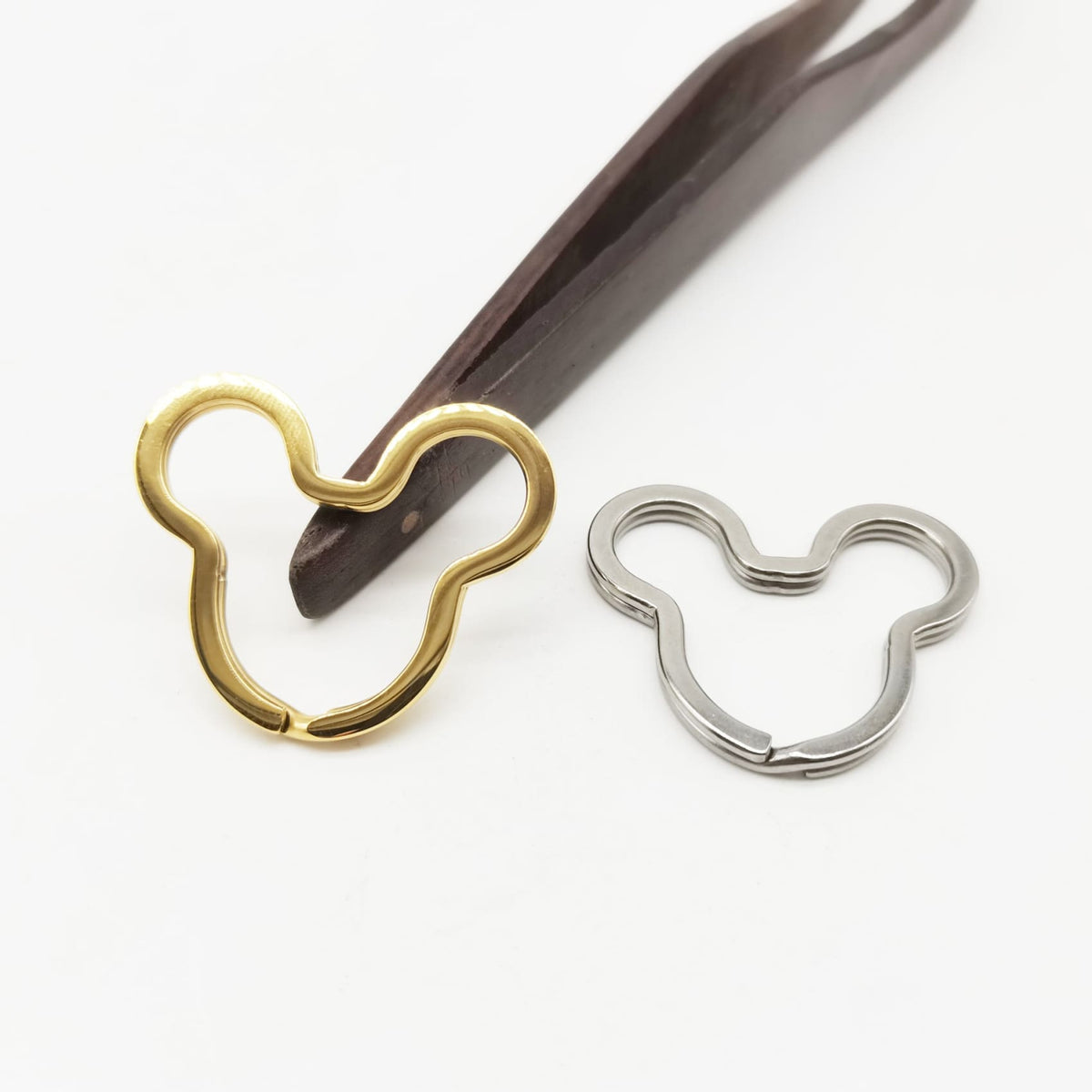 Mouse Design Premuim Cute Keyring 18K Gold Plated Keychain Rings Luxur ...