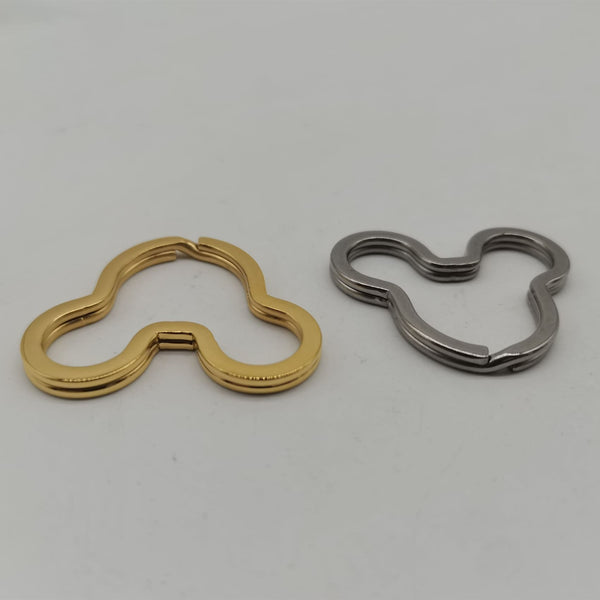 Mouse Design Premuim Cute Keyring 18K Gold Plated Keychain Rings Luxury Ring - keyrings