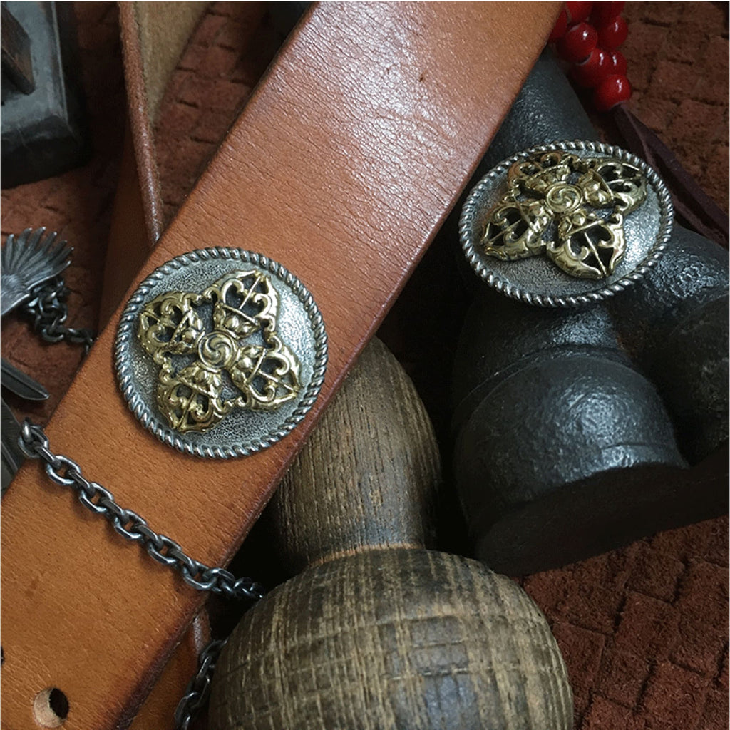 Flower Conchos Rivets Leather Craft Decoration Button Screw Back – Metal  Field Shop