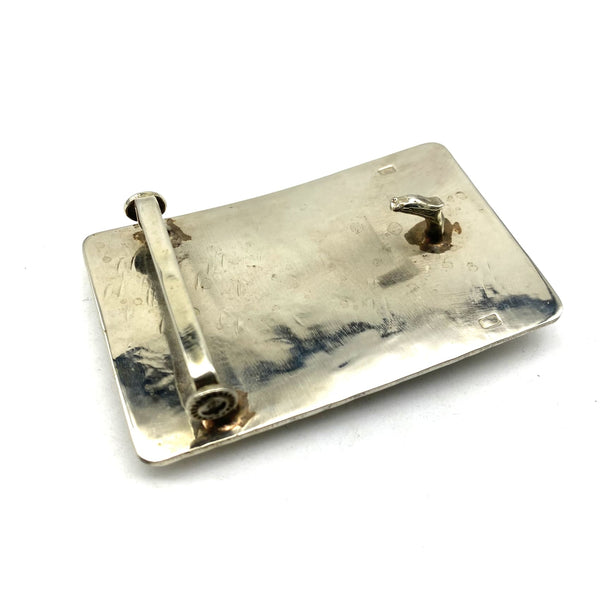 Old Silver Handmade Eagles Buckle Potong Metal Field Exclusive Buckle Japan Goros Style - Belt Buckles Exclusive