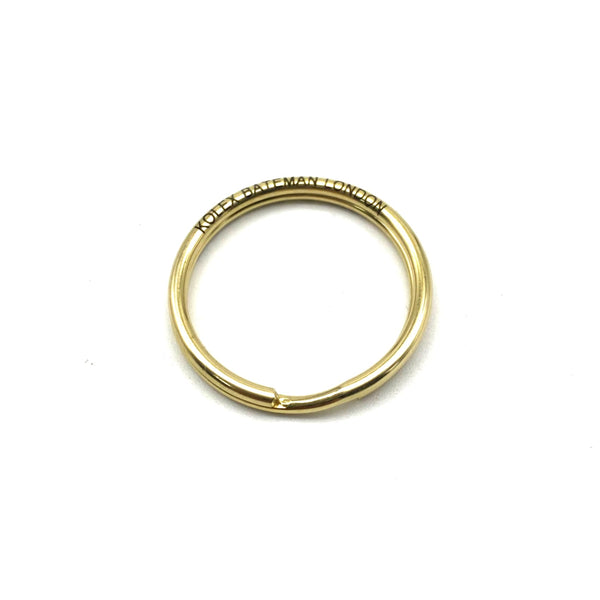 Personalized Brass Key Split Ring Custom Circle Keyring 30mm - keyrings