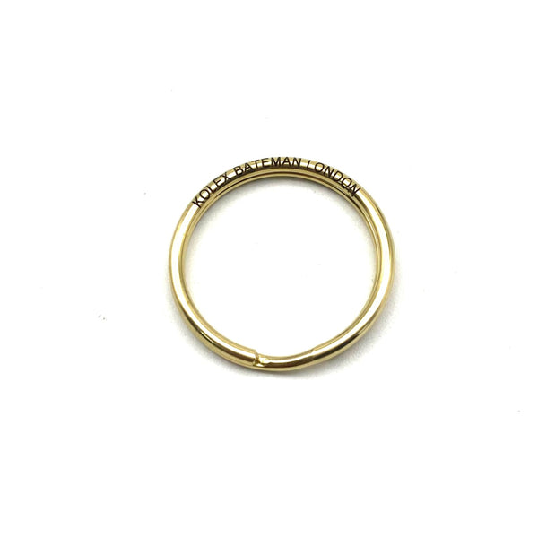 Personalized Brass Key Split Ring Custom Circle Keyring 30mm - keyrings