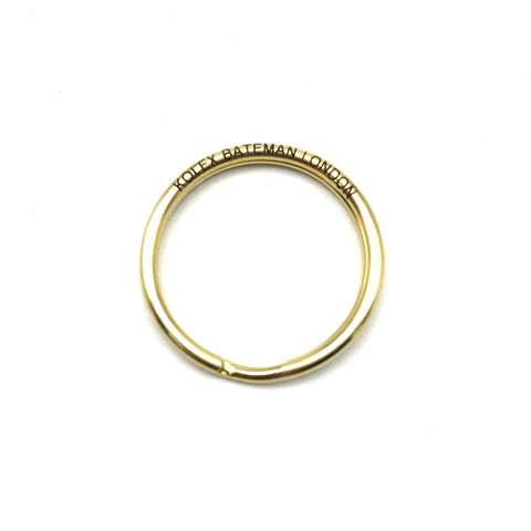 Personalized Brass Key Split Ring Custom Circle Keyring 30mm - keyrings