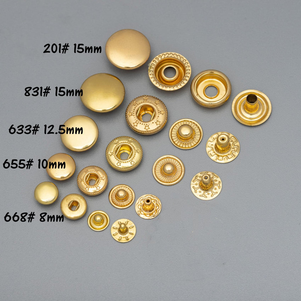 Personalized Logo/Text Brass Snap Closure 4size 8/10/12.5/15mm/Leather ...