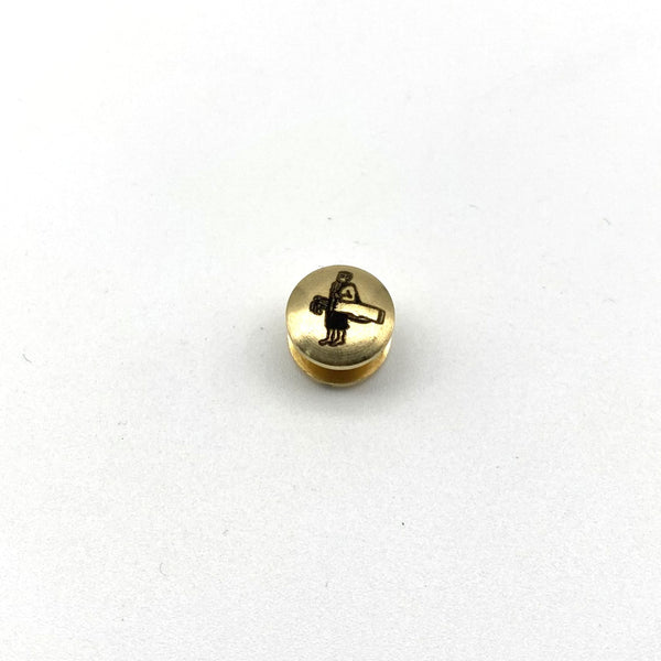 Personalized Text&Logo Arc Shape Brass Chicago Screw Rivets Leather Fastener Button