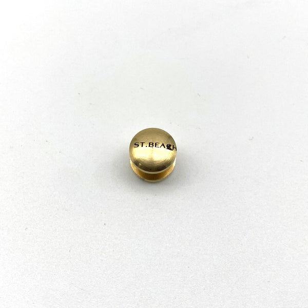 Personalized Text&Logo Arc Shape Brass Chicago Screw Rivets Leather Fastener Button