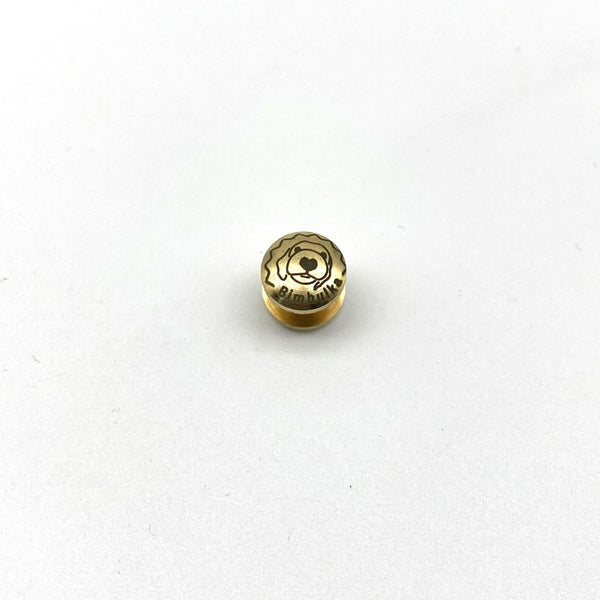 Personalized Text&Logo Arc Shape Brass Chicago Screw Rivets Leather Fastener Button