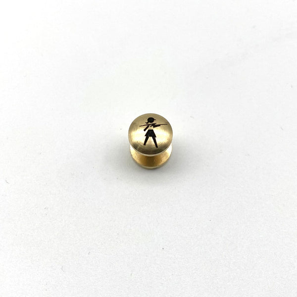 Personalized Text&Logo Arc Shape Brass Chicago Screw Rivets Leather Fastener Button