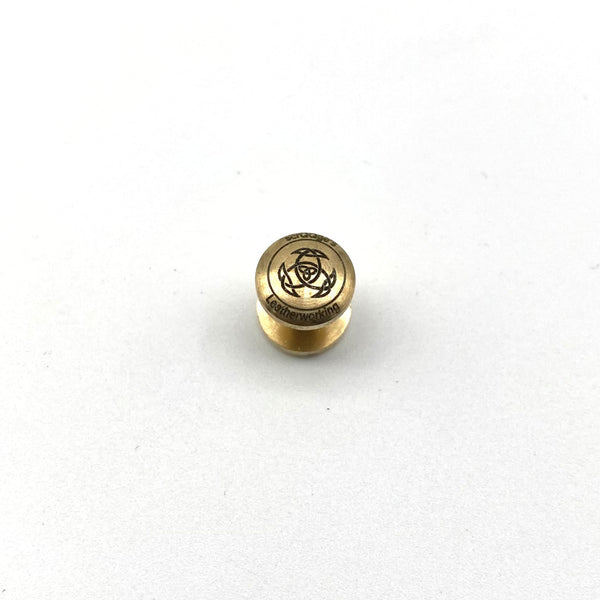Personalized Text&Logo Arc Shape Brass Chicago Screw Rivets Leather Fastener Button