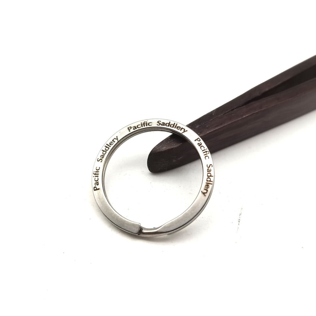 Personalized Text/Logo Split Key Ring Stainless Steel Connectors Flat ...