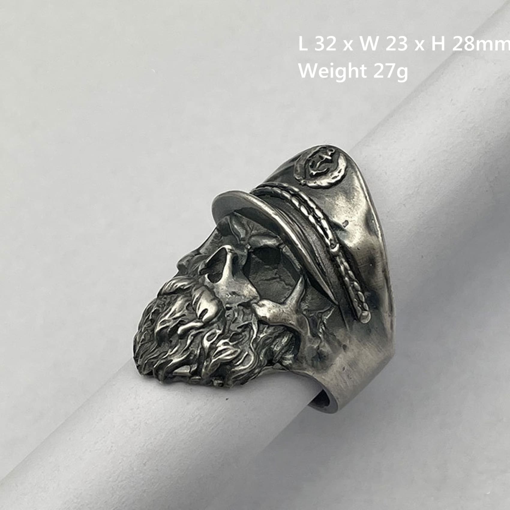 Pirate Captain 925 Sterling Silver Ring,Gifts For Friends - 1pcs - Rings