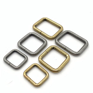 METAL D RING D RING D-RING SLIDERS SILVER 25mm 30mm