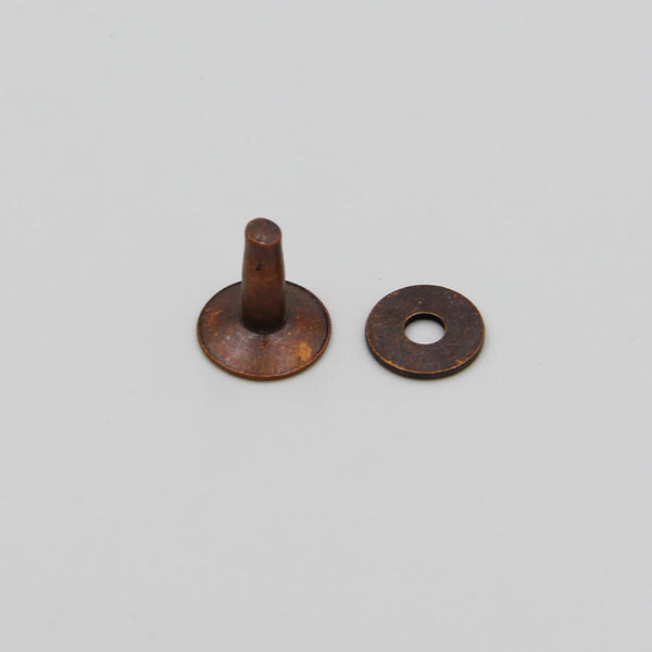 Red Copper Rivets With Burrs,Leather Fastener Rivet,Wood Work Binding Rivet 4x14mm - Rivets