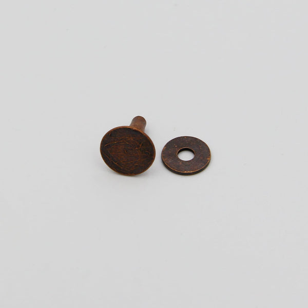 Red Copper Rivets With Burrs,Leather Fastener Rivet,Wood Work Binding Rivet 4x14mm - 1pcs - Rivets