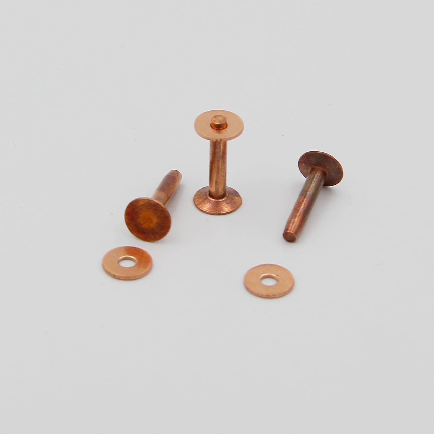 Red Copper Rivets With Burrs,Leather Fastener Rivet,Wood Work Binding Rivet 4x21mm - 1pcs - Rivets