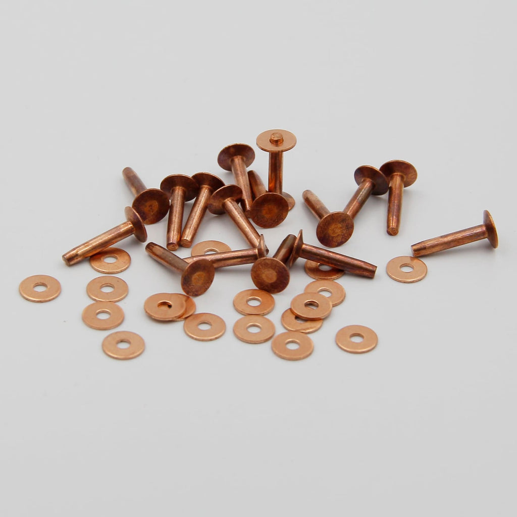 Red Copper Rivets With Burrs,Leather Fastener Rivet,Wood Work Binding –  Metal Field Shop